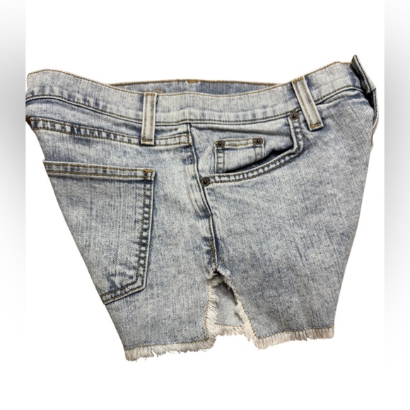 CARMAR Jean Shorts Size 25 Stone Wash Style Side Slits Y2K Bohemian Resortwear - Picture 8 of 11